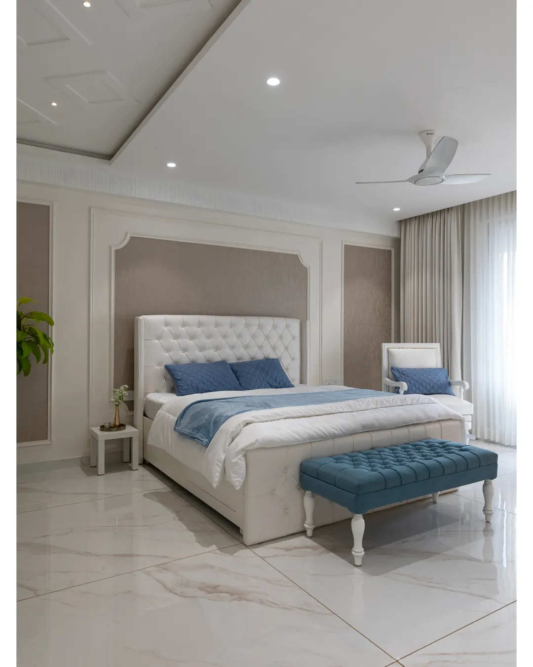 Pure Form Living master bedroom interior with clean lines